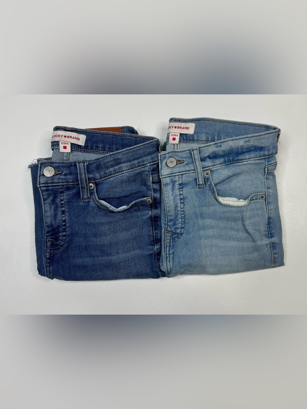 2 Pair of Lucky Brand Ava Mid Rise Skinny Jeans Womens Size 2